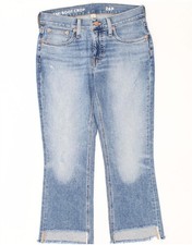 J. CREW Womens Bootcut Cropped Jeans W26 L23 Blue Cotton BA02