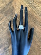 Beautiful 925 silver ring with black onyx and vintage mother-of-pearl inlays