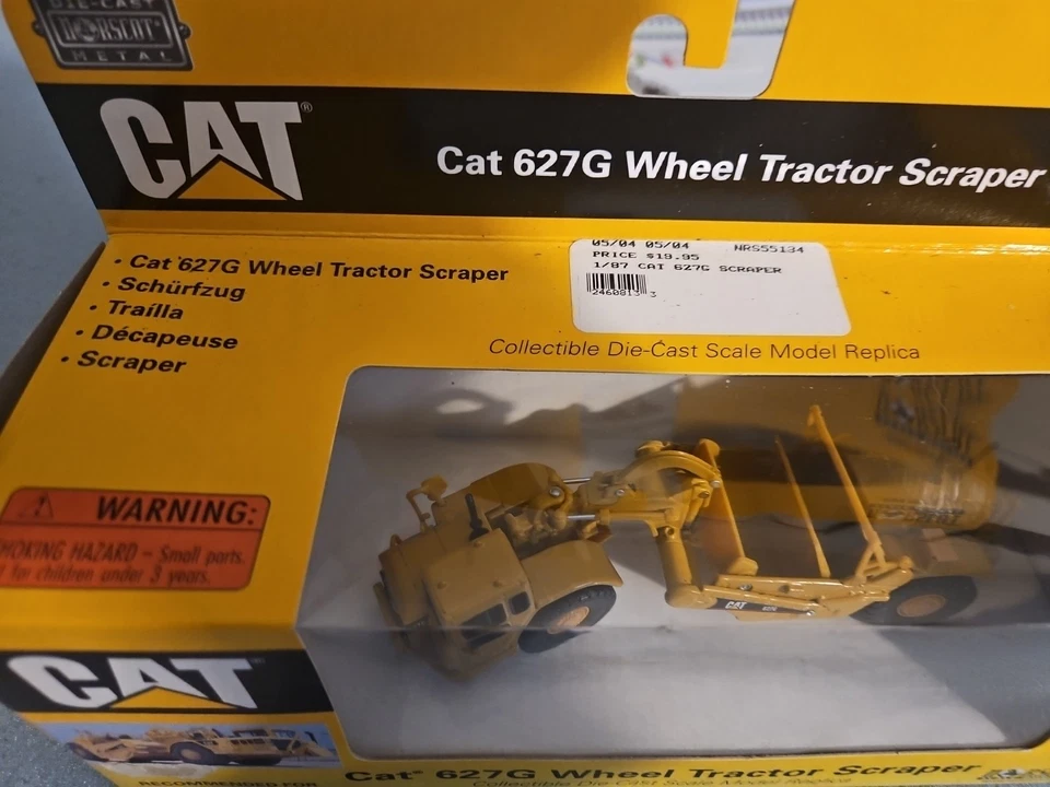 Norscot HO 55134 Die-Cast Cat 627G Wheel Tractor Scraper - Image 2 of 3