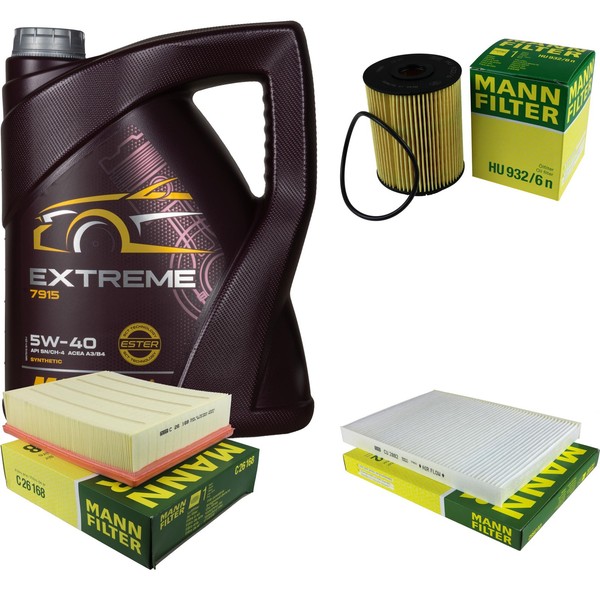 Mann Inspektionspaket 5L Mannol Extreme 5W-40 FüR VW Passat 2.3 VR5 4.0 W8-image