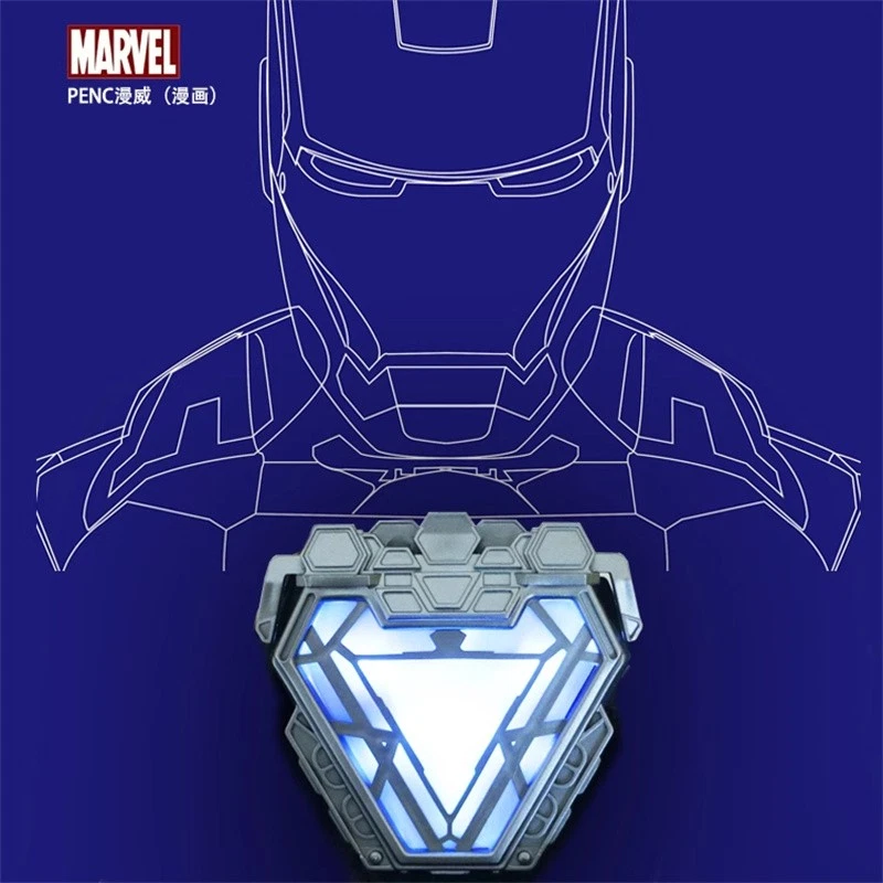 Reactor de arco Iron Man MK50: 1:1 lámpara de pecho LED portátil estilo Tony Stark Foto 2 de 4