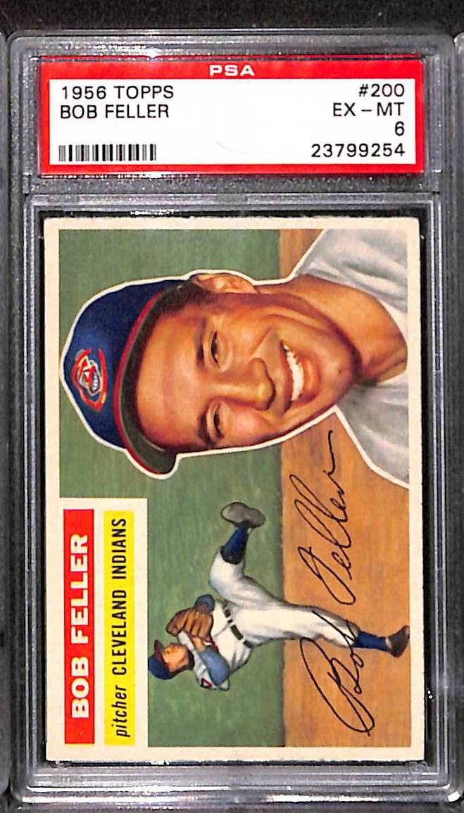1956 Topps #200 BOB FELLER PSA 6 EX-MT 23799254 