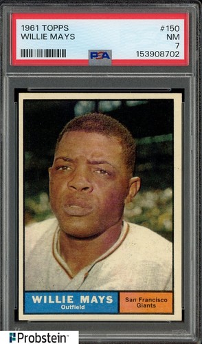1961 Topps #150 Willie Mays San Francisco Giants HOF PSA 7 NM