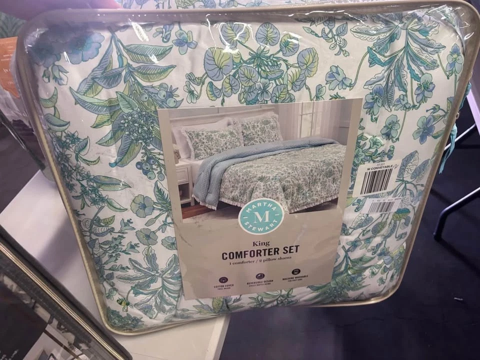 Conjunto de edredom reversível floral Martha Stewart 3 peças - King - Imagem 4 de 4