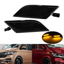 2x LED Seitenblinke Blinker Smoke Schwarz Linse für VW Transporter T6.1 ab. 2020