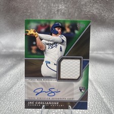 2026 TOPPS SERIES 1 JAC CAGLIANONE RC #MLMA-JCA RELIC AUTO GREEN /99 KC ROYALS