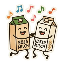 Funny VEGAN Cartoon Car Sticker 9x9cm - Funny Vegan Sticker for Car