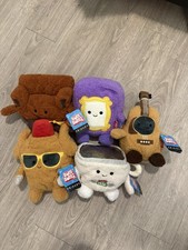 Bum Bumz Friends Plush Set Of 5 Guitar, Peephole, Turkey, Cup, Couch