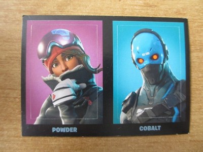 Sticker Panini Fortnite 2020 Epic Games BLACK FRAME SERIES 346 POWDER COBALT