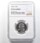 1953 Washington Quarter PF65 CAMEO NGC *2609