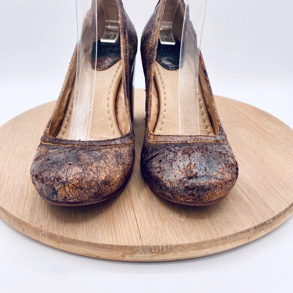 Zapatos de tacón Frye Carson para mujer 7,5 marrón cuero envejecido Western Foto 3 de 4