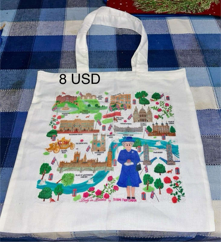 London Themed Tote Bag