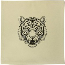 40cm x 40cm 'Tiger Head' Canvas Cushion Cover (CV00039729)