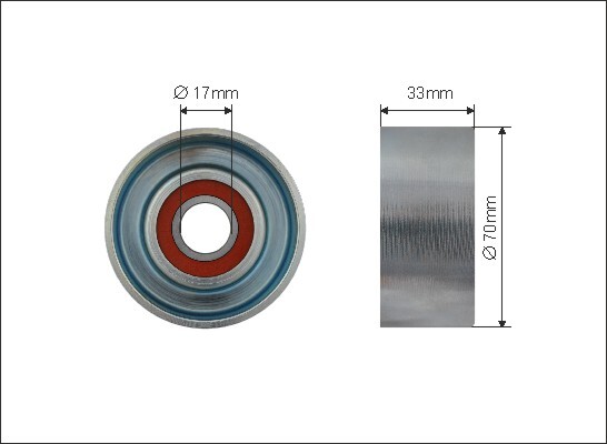CAFFARO 475-99 Tensioner Pulley, V-ribbed belt for NISSAN