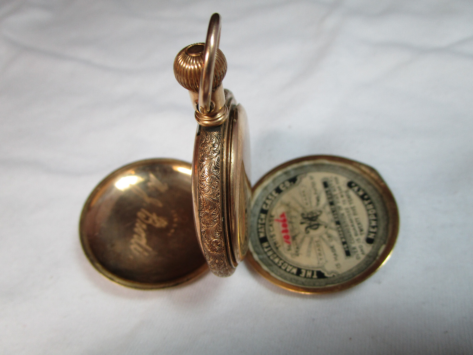 Elgin Solid Gold Pocket Watch* Over Composition 1… - image 5