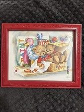 Home interior children  s picture teddy bear