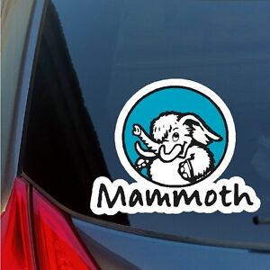 Mammoth Skier vinyl sticker decal skis skiing snow mountain park truck SUV car 