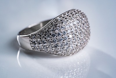 Silber Ring mit Zirkonia Steine