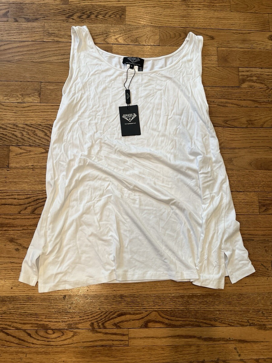 Angel apparel 92% Viscose Turkey Made Light Tank top Womens Size