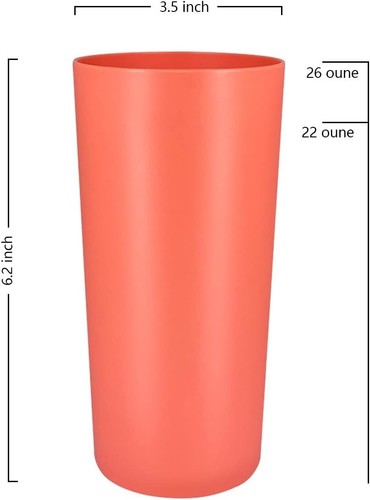 Plastic Glasses 26 Ounce Plastic Tumblers Large Drinking Glasses Party Cups - Picture 4 of 6