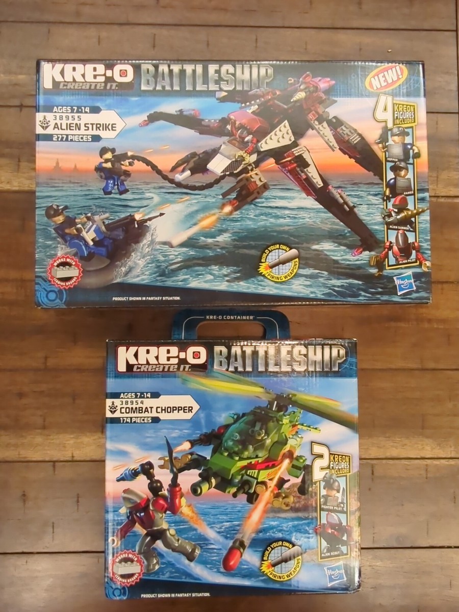 Kre-O Battleship Set Battle Alien Strike 38955 & Combat Chopper