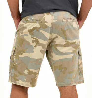 Men's Wrangler 10 in. Cargo Shorts w/ Stretch Green Camo Tech