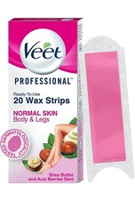 Veet Ready to Use Wax Strips for Normal Skin Body  Legs 20 Strips 