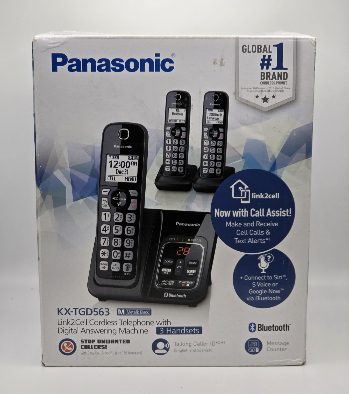 Panasonic KX-TGD563M DECT 6.0 PLUS Expandable Digital Cordless Phone System