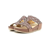 Ciabatte sandali Grunland Dira CI2488-C9 rosa con brillantini zeppa 5 cm SCONTO