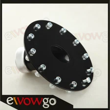 Black Aluminum Fuel Cell Fast Fill Filler Neck Cap 45 Degree 12 Bolt Flange