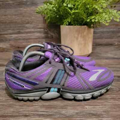 Brooks Pure Cadence 2 Womens Purple Black Mesh Running Sneakers Shoes Size 9.5