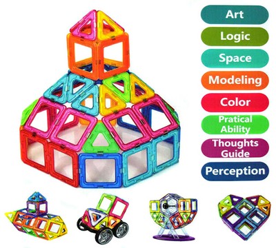 C05 Jasonwell 98 Magnetische Bausteine Bauklötze Spielzeug Magnetische Figuren 4 Set Spielzeug,Magnetische Fliesen
