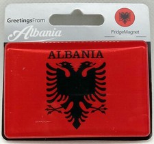 Fridge Magnet ALBANIA Color Emblem, Plactic, Tourist Souvenir, Memorabilia