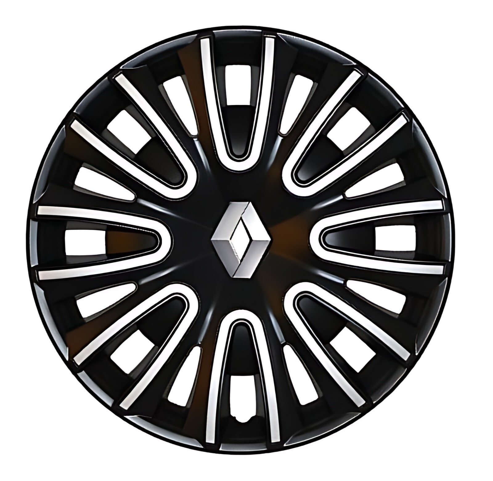 Enjoliveur 15 pouces Renault noir pour trajets urbains en Clio IV et Twingo
