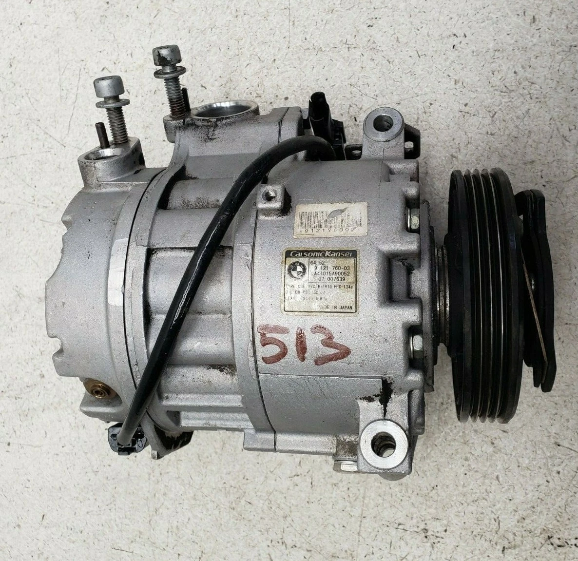 07 10 BMW X5 E70 4.8i N62 ADAPTIVE ACTIVE DRIVE A C COMPRESSOR PUMP LOT513 OEM