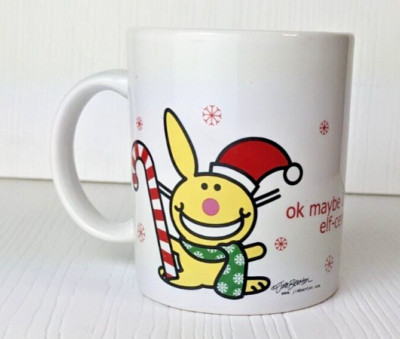 Jim Benton Mug Happy Bunny ''Ok Maybe I Am Elf Centered'' Christmas Mug