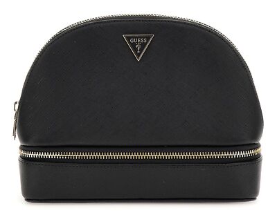 GUESS Dome Cosmetic Pouch L Utensilientasche Tasche Black schwarz Neu