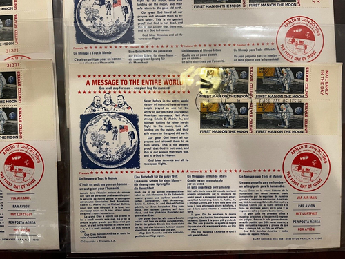 Apollo 11 SCHOEN C76 Space 1969 FDC 10 Covers: Plate Blocks & Mail Early !! - Picture 5 of 8