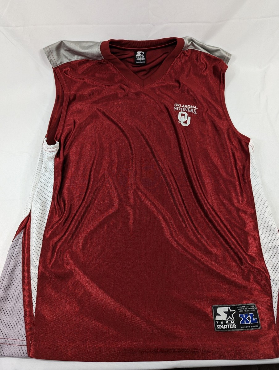 VINTAGE OKLAHOMA SOONERS BASKETBALL AUTHENTIC TEAM STARTER JERSEY SIZE XL
