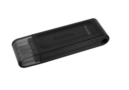 Kingston DataTraveler 70 - USB-C Chiavetta Flash Nera, USB Pen Drive, DT70/64GB