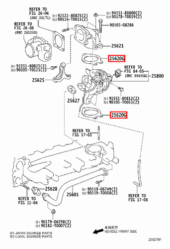 Genuine Toyota Hilux KUN26 1KD 3.0 Diesel Throttle Body Venturi Gasket - Picture 9 of 20