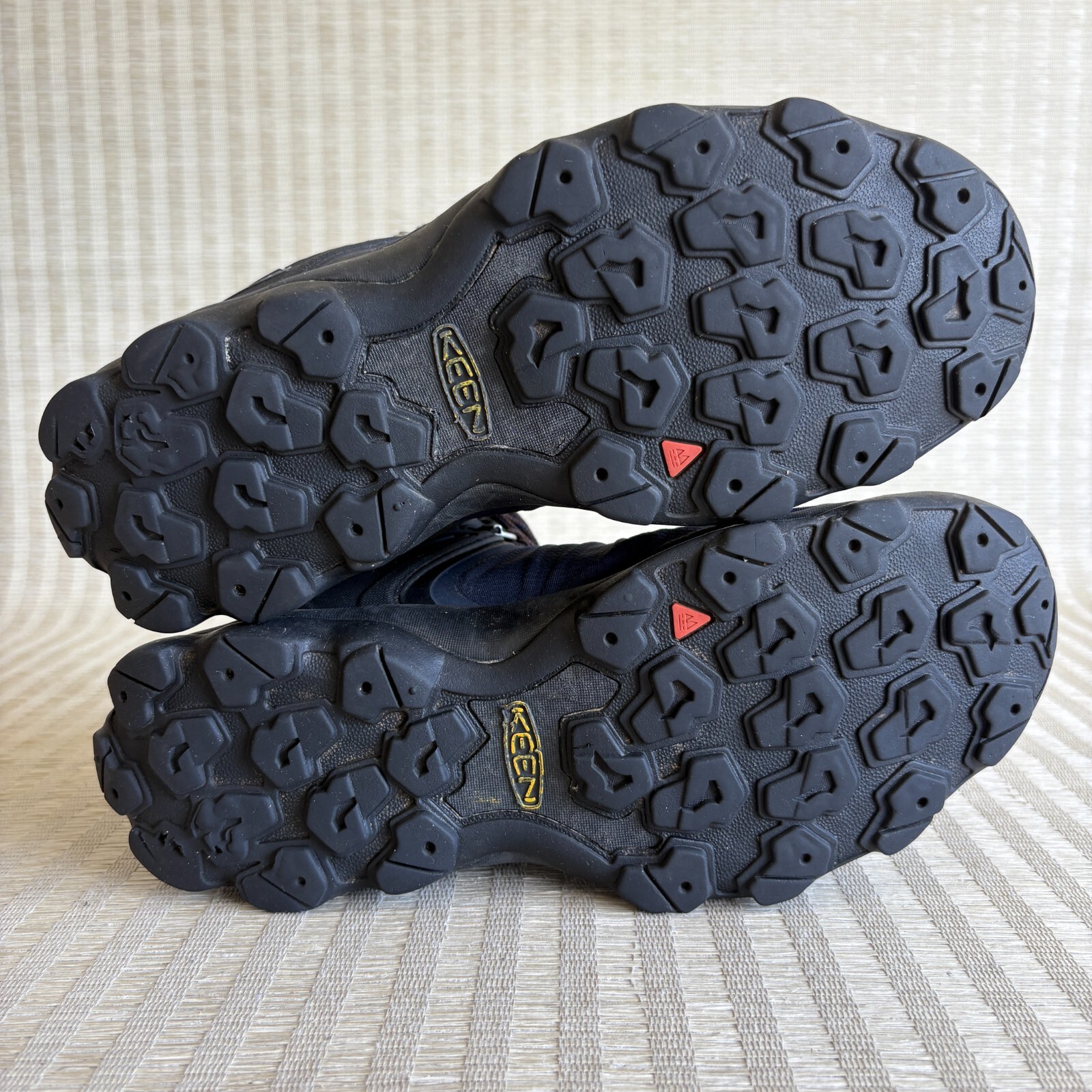 Stivali da trekking Keen da uomo Venture Mid WP blu nero impermeabili scarpe da trail taglia 7 5