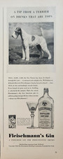 1940 Fleischmanns gin Vintage Ad a tip from a terrier on drinks that are tops