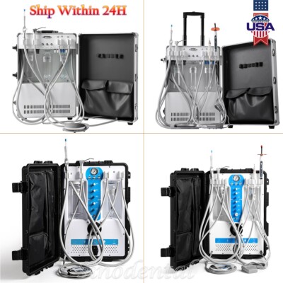 Portable Dental Delivery Unit High Suction W/System Air Compressor 4H FDA CE