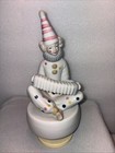 1980’s Polka Dot White Porcelain Music box Accordian “Send In The Clown” Works — photo 1