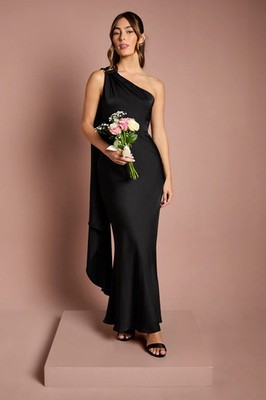 Coast Schwarzes A-Linien Kleid Damen Brautjungfernkleider