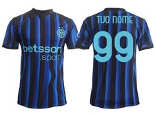 Maillot personnalisé Inter Home 2025 2026 noir officiel adulte enfant