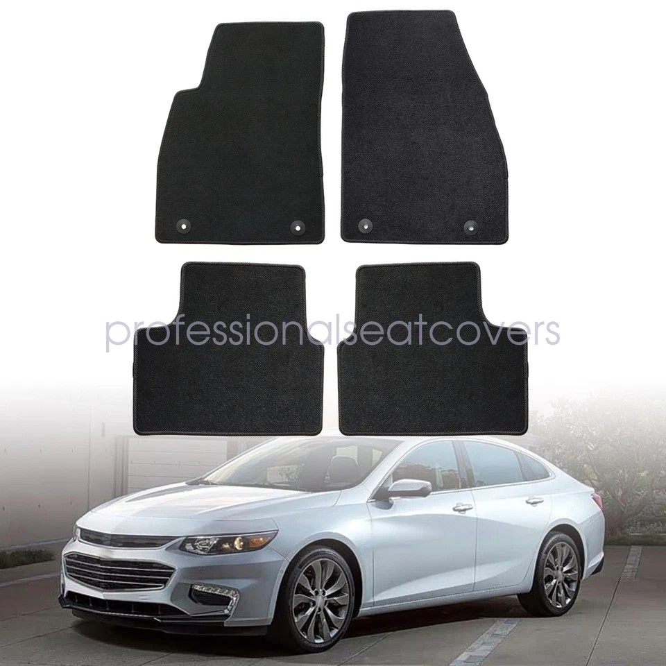 Front-Rear Floor Mats Fits 2011 2012 2013 2014 2015 2016 Chevrolet Malibu Velour - Image 2 of 4