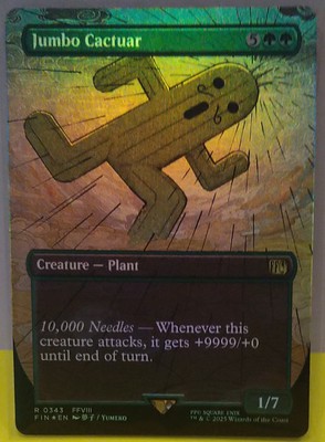 MTG - Final Fantasy - Jumbo Cactuar *Borderless Foil*