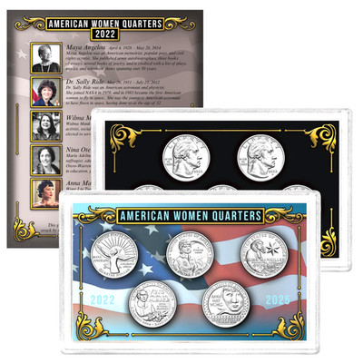 2022-D *** (5) American Women Quarters *** (AU) ''Coins Only '' +1 (BU) Bonus 5c!